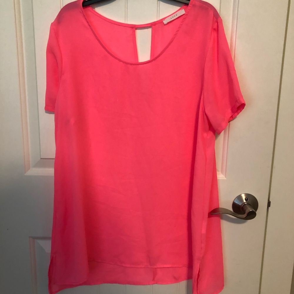 Lush Neon Pink sheet blouse